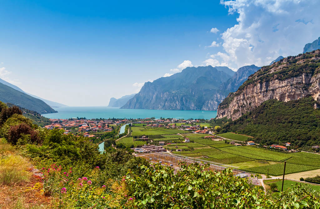 terroir of Lake Garda, where there are the vineyards of Turbiana for the production of Lugana wine
